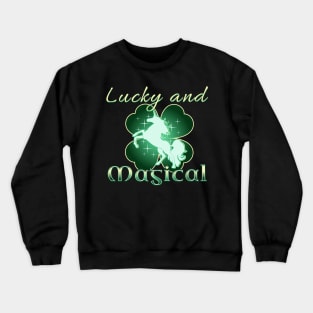 Lucky and Magical Clover Unicorn Crewneck Sweatshirt